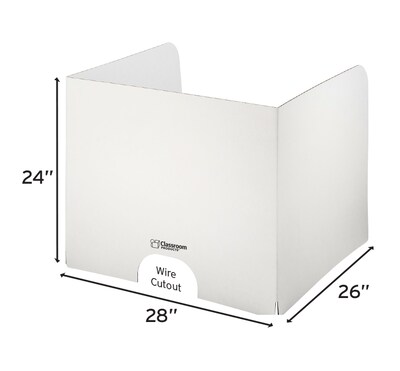 Classroom Products 24" Tall Computer Privacy Shield, Kraft, 20/Box (2420 KR)