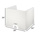 Classroom Products Foldable Cardboard Freestanding Privacy Shield, 24H x 28W, White, 10/Box (2410