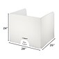 Classroom Products Foldable Cardboard Freestanding Privacy Shield, 24"H x 28"W, Black/Kraft, 10/Box (2410 BK)