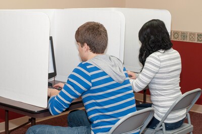 Classroom Products 24" Tall Computer Privacy Shield, White, 10/Box (2410 WH)