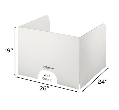 Classroom Products 19" Tall Computer Privacy Shield, Kraft, 10/Box (1910 KR)