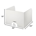 Classroom Products 19 Tall Computer Privacy Shield, White, 20/Box (1920 WH)
