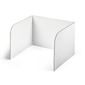 Classroom Products Foldable Cardboard Freestanding Privacy Shield, 13H x 20W, White, 30/Box (1330