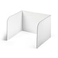 Classroom Products Foldable Cardboard Freestanding Privacy Shield, 13"H x 20"W, White, 30/Box (VB1330 WH)