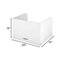 Classroom Products 13 Tall Privacy Shield, White, 40/Box (1340 WH)