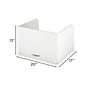 Classroom Products Foldable Cardboard Freestanding Privacy Shield, 13"H x 20"W, White, 40/Box (1340 WH)