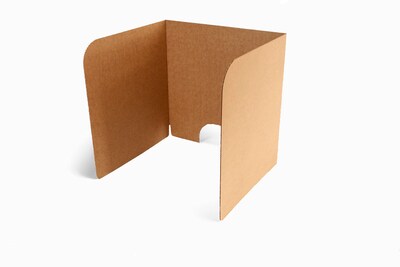 Classroom Products Voting Booth 20 Inch Tall Corrugated Cardboard Portable - Kraft - (Pack of 20)