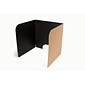 Classroom Products 20" Tall Laptop Carrel Privacy Shield, Black/Kraft, 20/Box (2020 BK)