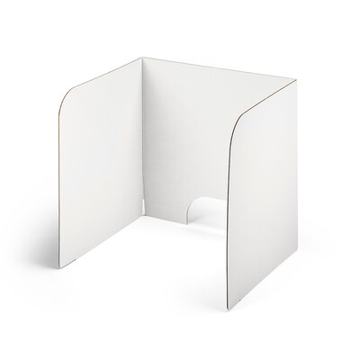 Classroom Products 20 Tall Laptop Carrel Privacy Shield, White, 20/Box (2020 WH)