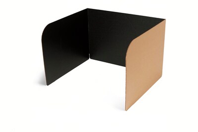 Classroom Products 13 Tall Privacy Shield, Black/Kraft, 20/Box (1320 BK)
