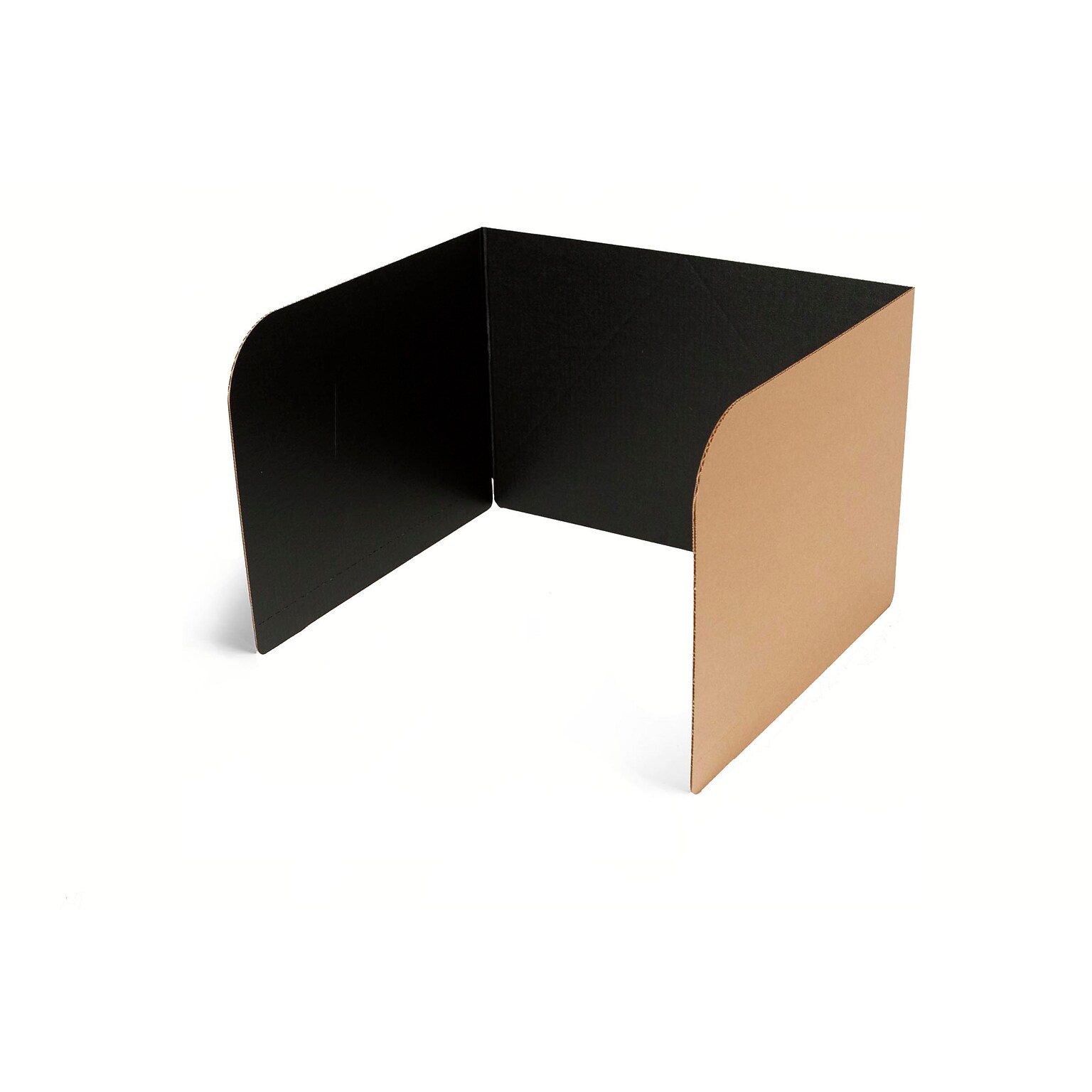 Classroom Products 13 Tall Privacy Shield, Black/Kraft, 40/Box (1340 BK)