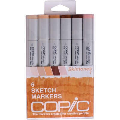 Alvin Copic Sketch 6-Color Skin Tones Marker Set (ANSSKIN1)