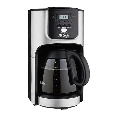 Mr. Coffee® BVMCJPX37 12 Cup Programmable Coffee Maker, Black/Silver