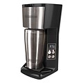 Black & Decker® 2 Cup Single Serve Coffee Maker, Black/Stainless Steel (CM625B)