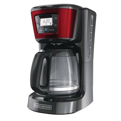 Black & Decker® CM2030 12 Cup Programmable Coffee Maker, Red