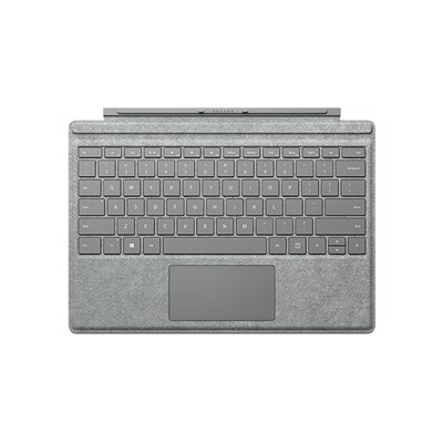 Microsoft Surface Pro Signature Type Cover Keyboard with Trackpad for Surface Pro (Mid 2017), 3, 4, 6, 7, Platinum (FFP-00141)