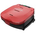 George Foreman® 2 Serving 5 Minute Basic Plate Burger Electric Grill, Red (GR1036BTR)
