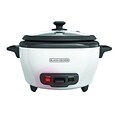 Black & Decker® 6-Cup Rice Cooker, White (RC506)