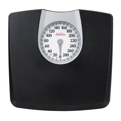 Sunbeam® SAB602DQ105 Dial Floor Scale, Black, 330 lbs.