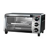 Black & Decker® Stainless Steel 4-Slice Natural Convection Countertop Toaster Oven, Silver/Black (TO
