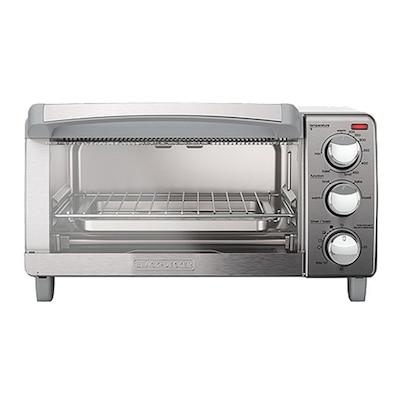 Black & Decker® Stainless Steel 4-Slice Natural Convection Countertop Toaster Oven, Silver (TO1760SS)