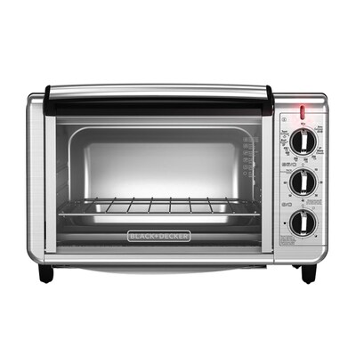 Black & Decker® Stainless Steel 6-Slice Convection Countertop Toaster Oven, Silver (TO3230SBD)