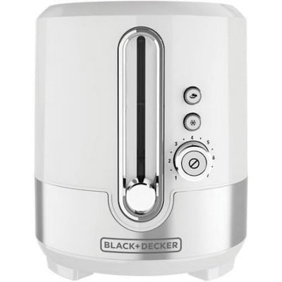 Black & Decker® 2-Slice Extra-Wide Slot Toaster, White/Silver (TR2200WSD)