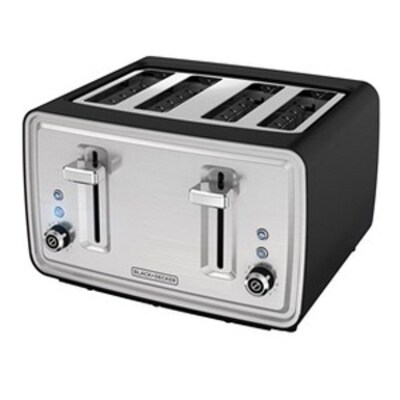 Black & Decker® 4-Slice Extra-Wide Slot Countertop Toaster, Black (TR4900SBD)
