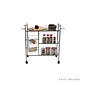 Mind Reader 6-Shelf Metal Mobile Kitchen Cart with Swivel Wheels, Silver (3CAR2BASK-SIL)