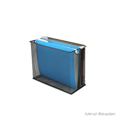 Mind Reader Mesh Table Top File Basket, Black (FILEBASK-BLK)