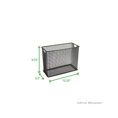 Mind Reader Mesh Table Top File Basket, Black (FILEBASK-BLK)