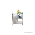 Mind Reader 2 Tray Cleaning Mobile Accessory Cart, Silver (LDYCART-SIL)