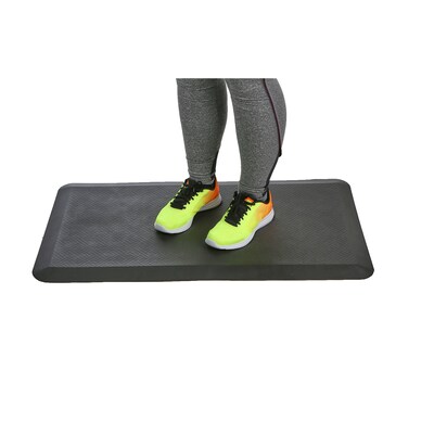 Mind Reader Comfortable, Anti Fatigue Mat Perfect for Kitchen, Office Standing Desk, Black (SDMAT-BL