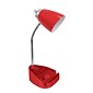 Limelights Incandescent Desk Lamp with USB Port, Red (LD1056-RED)
