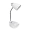 Limelights Incandescent Desk Lamp with USB Port, White (LD1056-WHT)