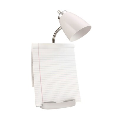 Limelights Incandescent Desk Lamp with USB Port, White (LD1056-WHT)