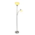 Simple Designs Incandescent Floor Lamp, Brushed Nickel