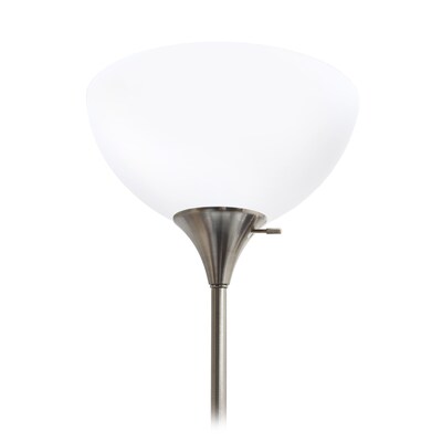 Simple Designs Incandescent Floor Lamp, Brushed Nickel