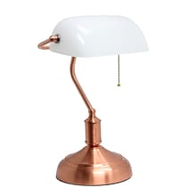 Limelights Incandescent Bankers Lamp, Rose Gold (LT3216-RGD)