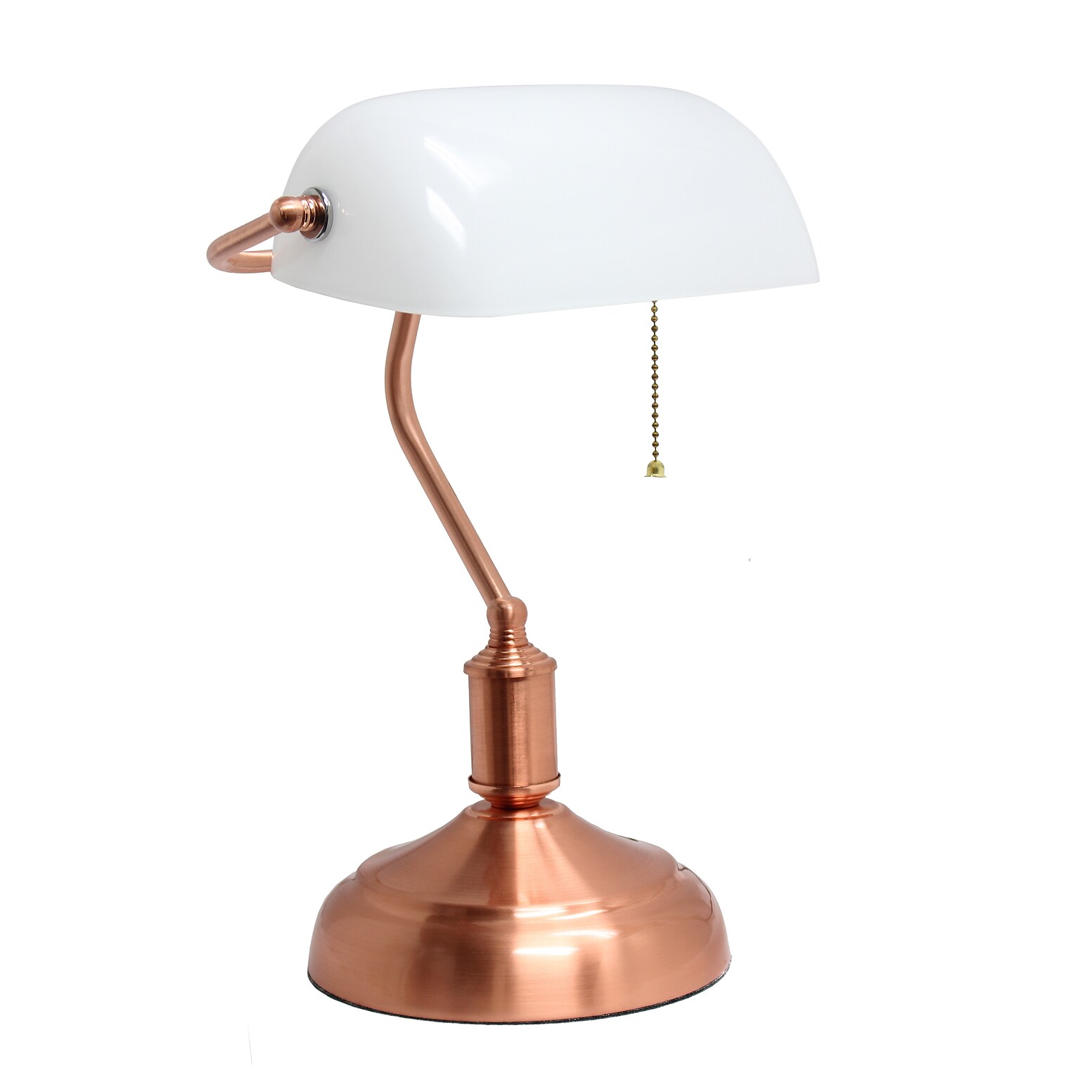 Limelights Incandescent Bankers Lamp, Rose Gold (LT3216-RGD)