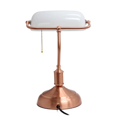 Limelights Incandescent Banker's Lamp, Rose Gold (LT3216-RGD)