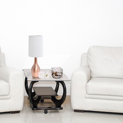 Simple Designs Incandescent Table Lamp, Rose Gold (LT3303-RGD)
