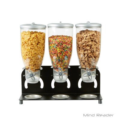 Mind Reader Metal Triple Standing Cereal Dispenser , Black (KELL300-BLK)