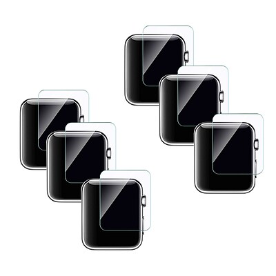 Apple Watch Premium Tempered Glass Film Screen Protector, 0.38", 6 Pack (DSPGAPWATCH38X6)