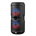 Naxa Portable Dual 4? Bluetooth Wireless Party Speakers with Disco Lights, Black (NDS4502)