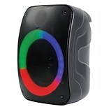 Naxa Portable 4 Bluetooth Speaker & Circular Disco Lights, Black (NDS4003)