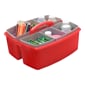 Storex Large Caddy with Sorting Cups, Red, 2 Pack (00981U02C)