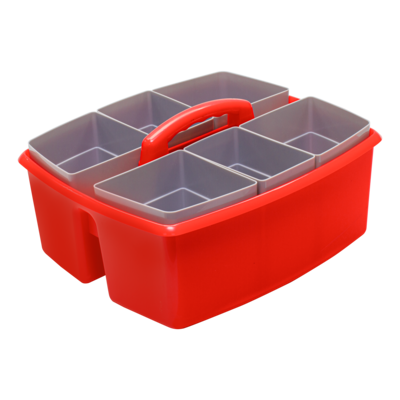 Storex Large Caddy with Sorting Cups, Red, 2 Pack (00981U02C)