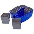 Storex Large Caddy with Sorting Cups, Blue, 2 Pack (00985U02C)