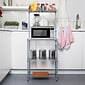 Mind Reader 3 Tier Microwave Shelf Counter Unit with Hooks, Silver (MIC3T-SIL)